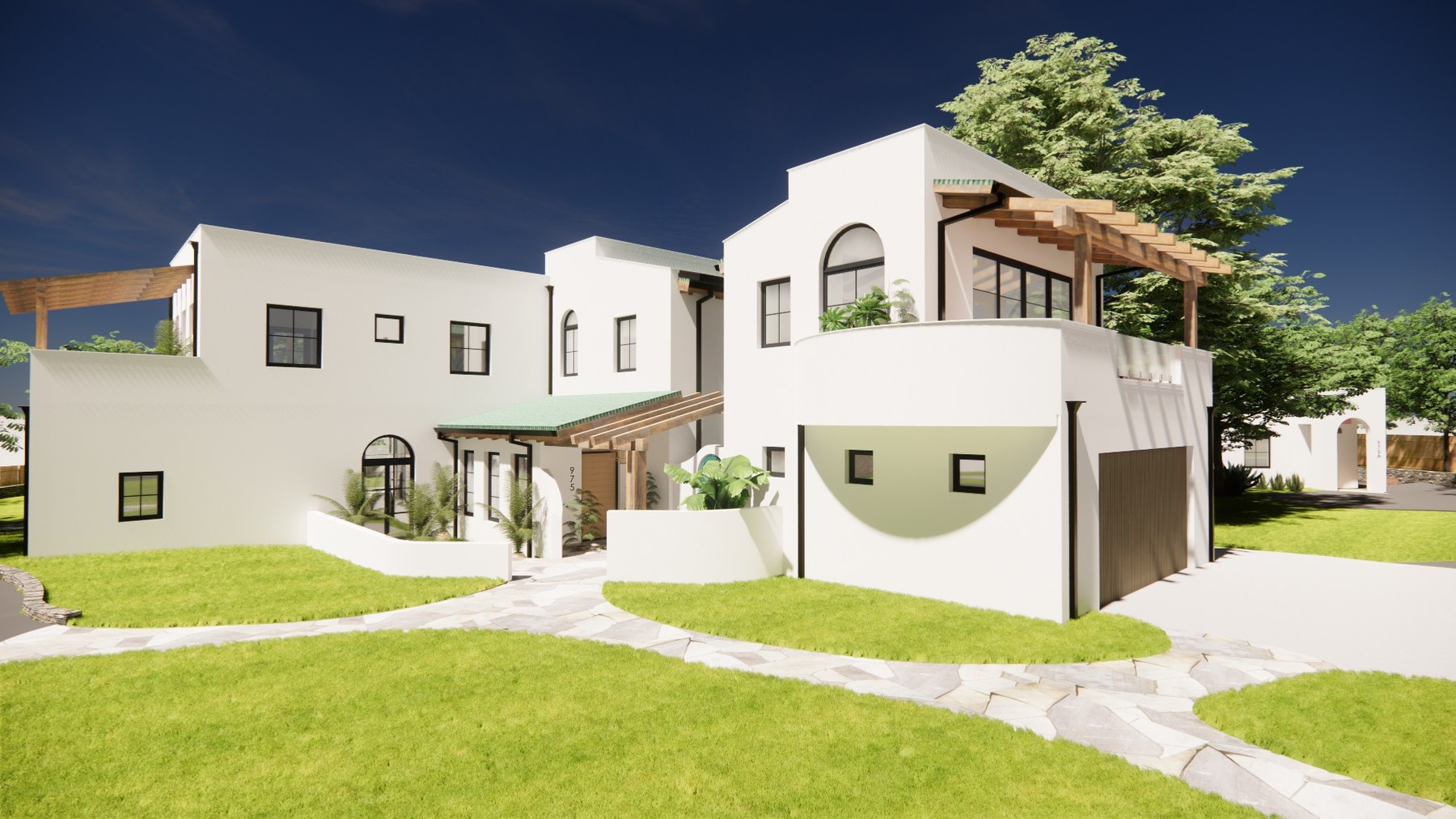 Encanto Passive House — front rendering