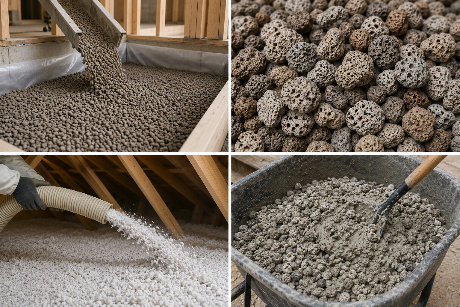 Pumice & Volcanic Aggregate Insulation in residential building applications