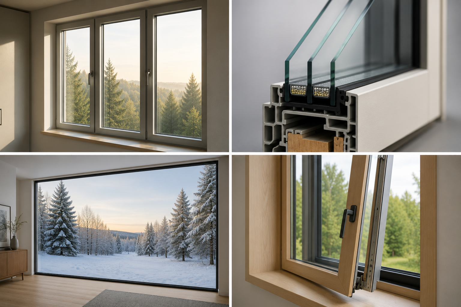 Triple Pane Passive House Windows in residential building applications