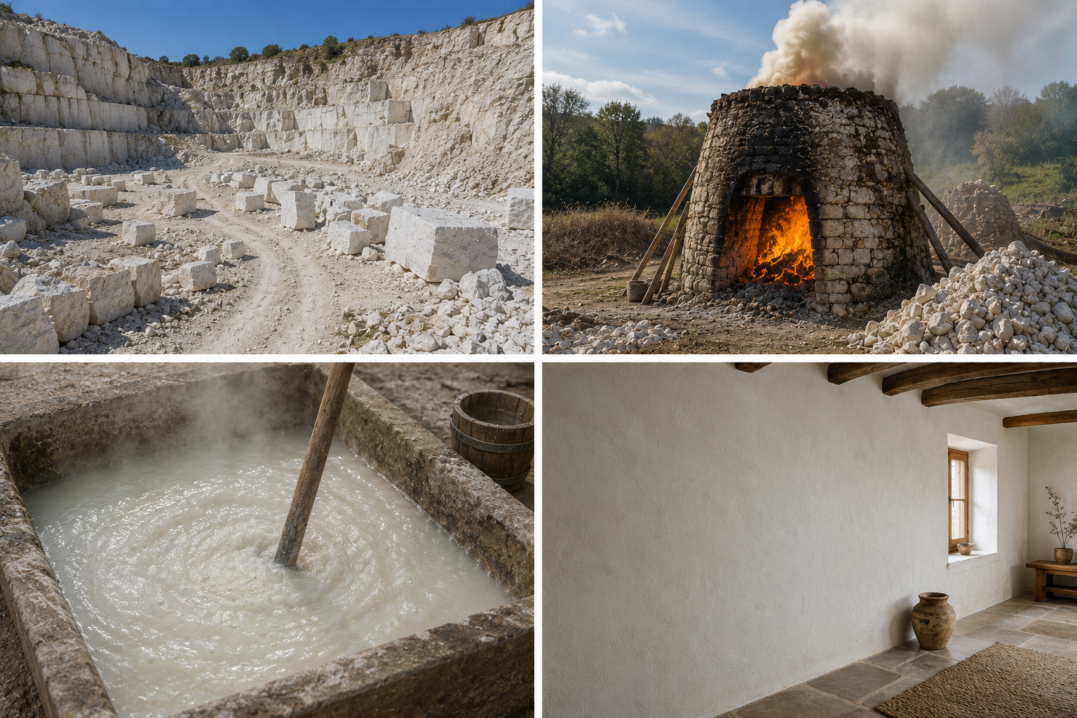 Composition and origin of lime plaster