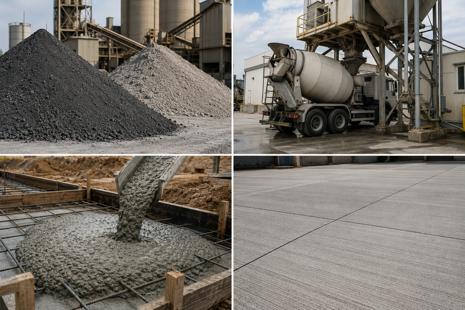 Composition and origin of low carbon concrete