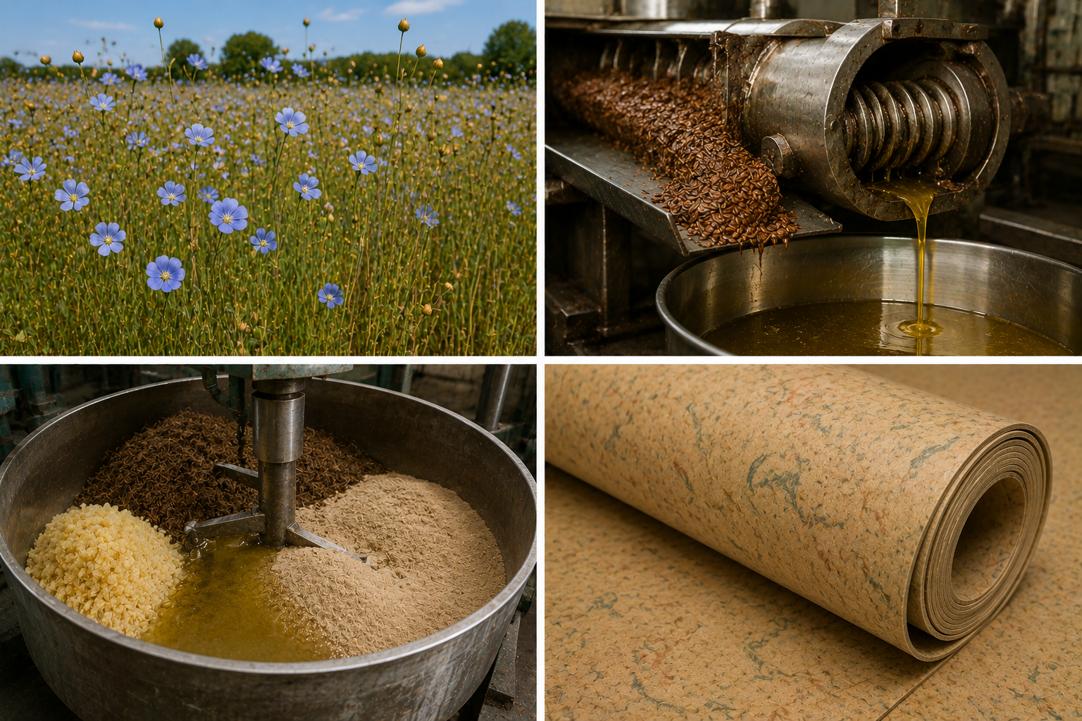 Composition and origin of natural linoleum