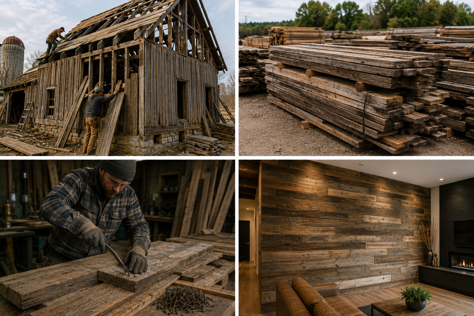 Composition and origin of reclaimed wood
