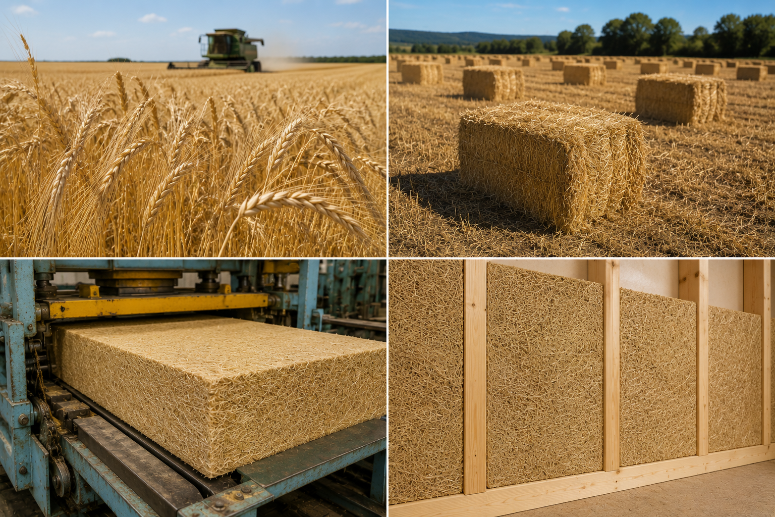 Composition and origin of straw panels