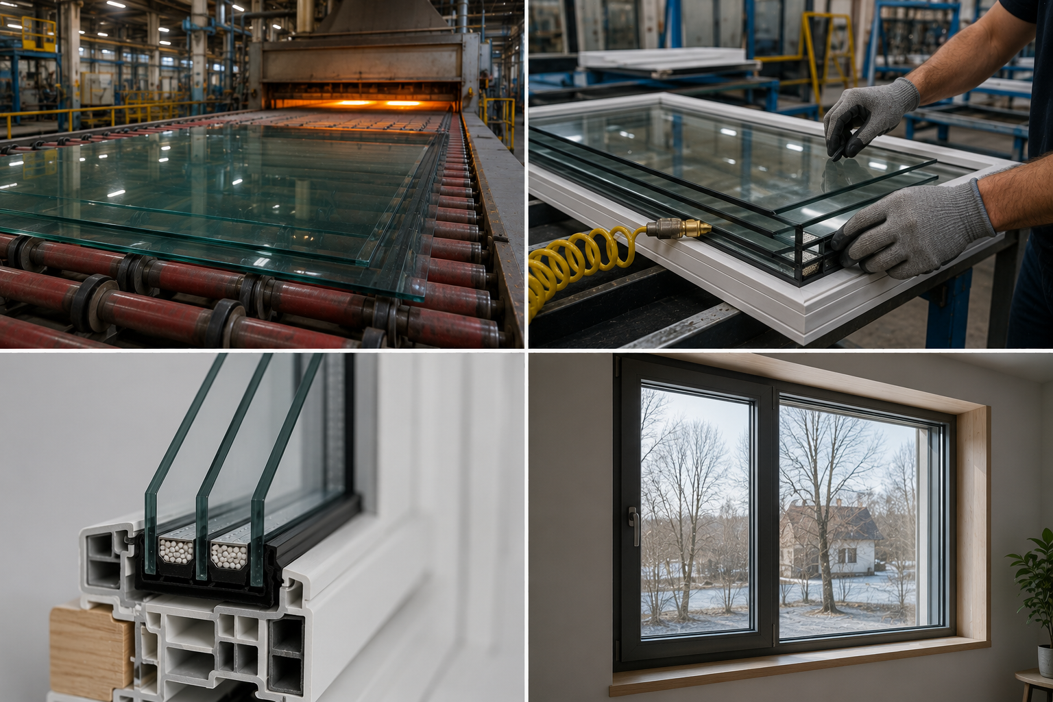 Composition and origin of triple pane windows
