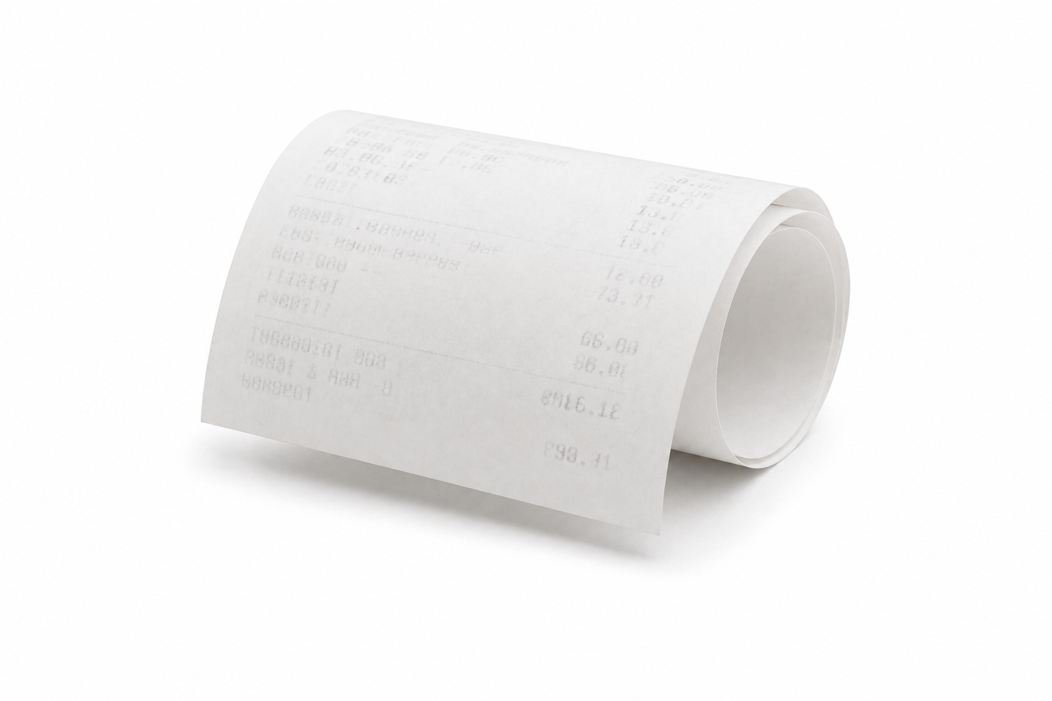 Current-Formulation Thermal Paper Receipts